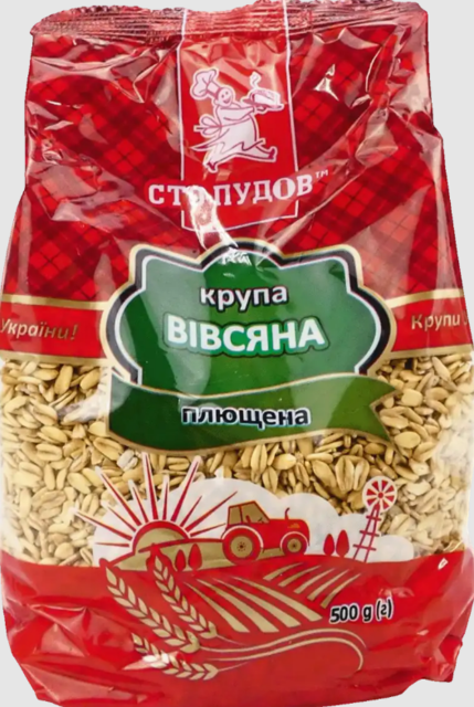 Крупа вівсяна Сто пудів, плющена, 500 г